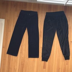 2 Juicy and Zella Designer Girls velour sweatpants - Large 10 10/12